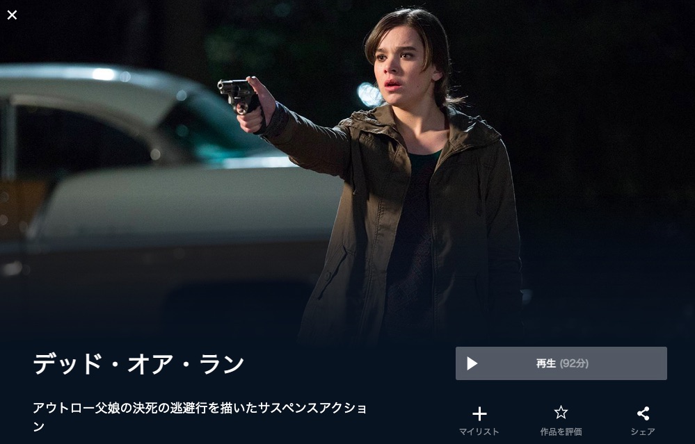  U-NEXTのデッド・オア・ランの動画配信状況