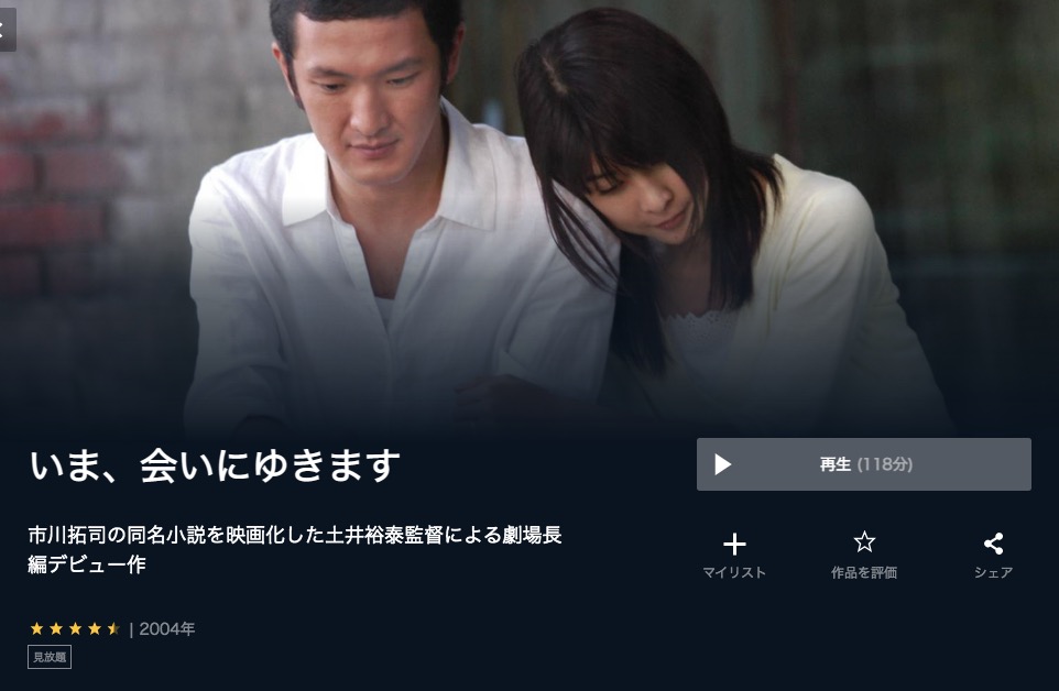  U-NEXTのいま、会いにゆきますの動画配信状況