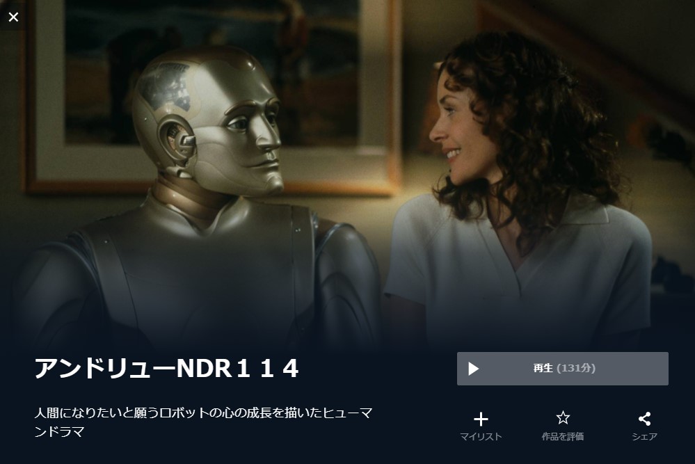  U-NEXTのアンドリューNDR１１４の動画配信状況