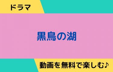 ドラマ見逃し｜黒鳥の湖の動画を全話無料視聴できる公式配信サイトまとめ